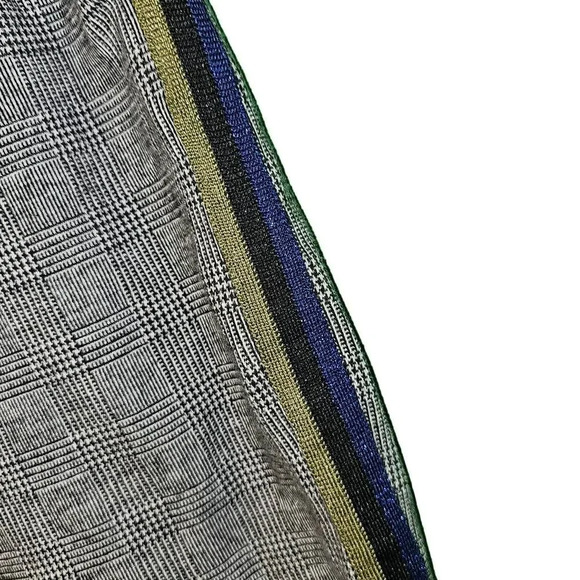 Maeve Anthropologie Womens Gray Plaid Side Stripe Pants Large - Picture 3 of 5